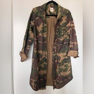 Versatile Vans camo jacket can be worn as jacket or buttoned up as a dress!